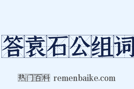 答袁石公组词是什么意思的图片